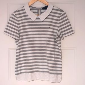 Tommy Hilfiger T-shirt with lace collar, size medium